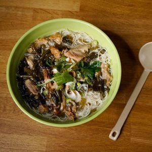 Shredded Duck and Pickled Cabbage Noodle Soup