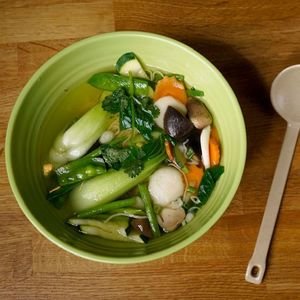 Mixed Vegetable Noodle Soup 