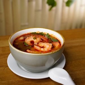 Tom Yum Soup with King.Prawns