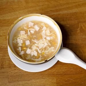 Sweetcorn Soup with Crabmeat