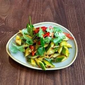 Sichuan style cucumber salad 